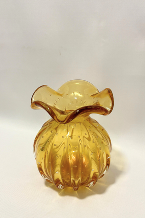 Vaso Murano M em Cristal Âmbar