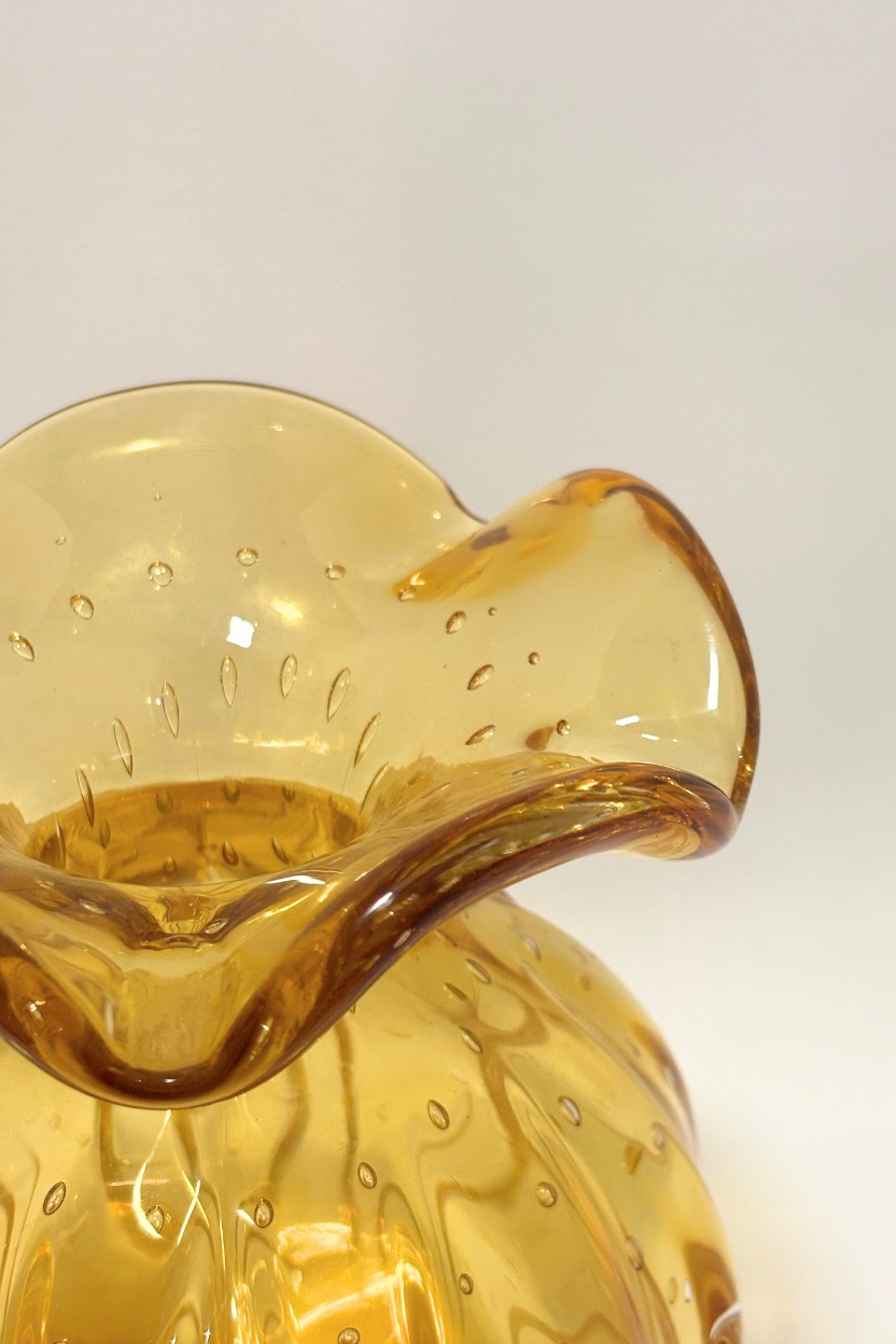 Vaso Murano M em Cristal Âmbar