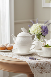 Conjunto de 3 Peças para Chá em Porcelana Butterfly Lyor