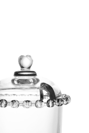 Açucareiro em Cristal Coração Pearl com Colher Lyor