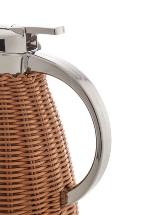 Garrafa Térmica em Aço Inox de Plástico Rattan Wolff