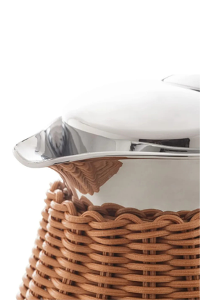 Garrafa Térmica em Aço Inox de Plástico Rattan Wolff