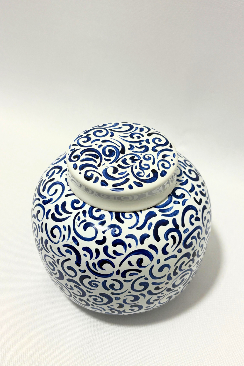 Pote em Cerâmica Redondo Bibelo Luiz Salvador