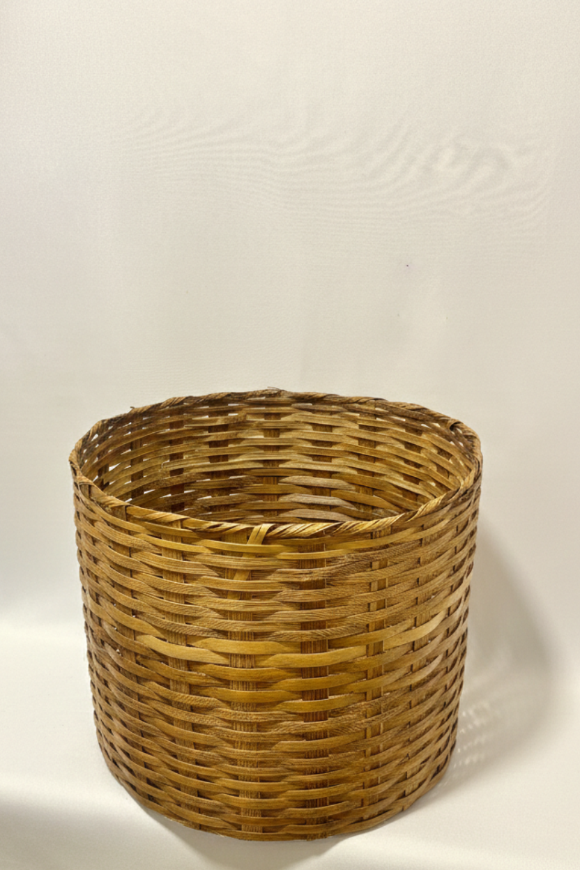 Cesto em Bambu Natural Trançado