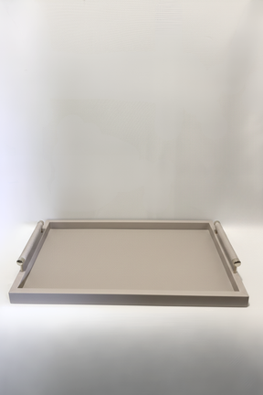 Bandeja em MDF e Courino Creme Mart