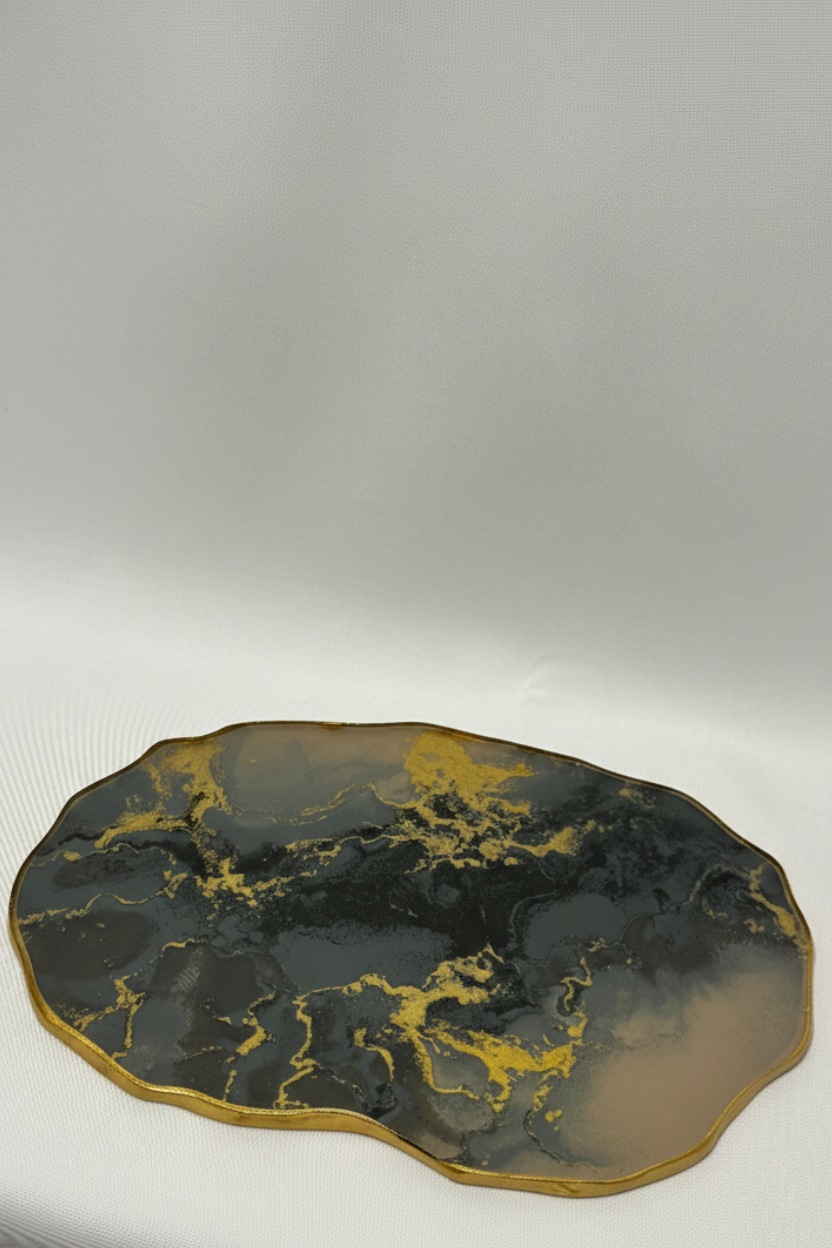 Bandeja Pedra Orgânica M Stone Onix