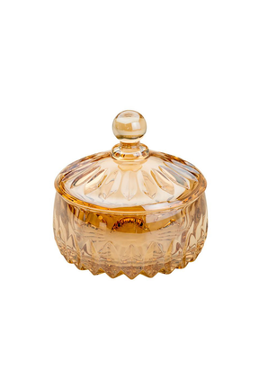 Potiche de Cristal Âmbar Wolff