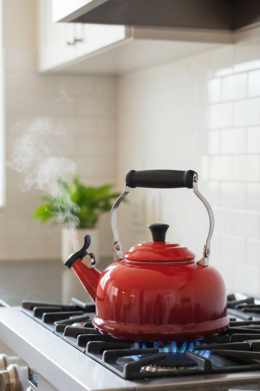 Chaleira com Apito 1,6L Le Creuset Vermelha