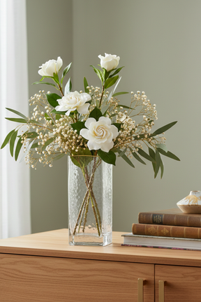 Vaso em Vidro com Borda Dourada Wolff