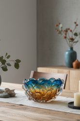 Murano em Cristal Âmbar e Azul