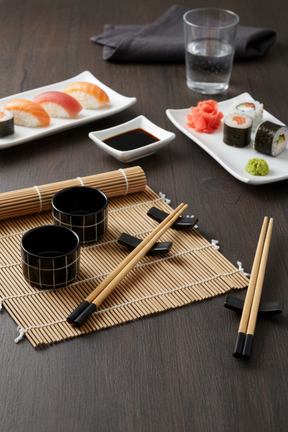 Conjunto de 8 Peças para Sushi de Bambu Naka Wolff