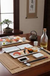 Conjunto de 10 Peças para Sushi de Bambu Kioto Lyor