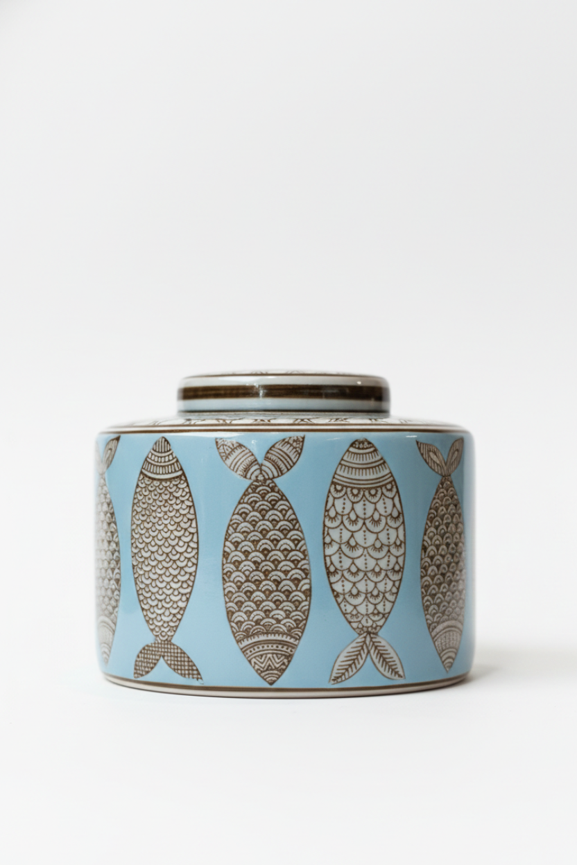 Potiche em Cerâmica Portuguesa Peixes