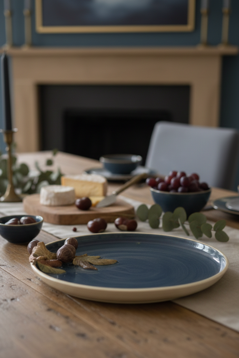 Prato Ornamental em Cerâmica Artesanal Figos Mari Silva