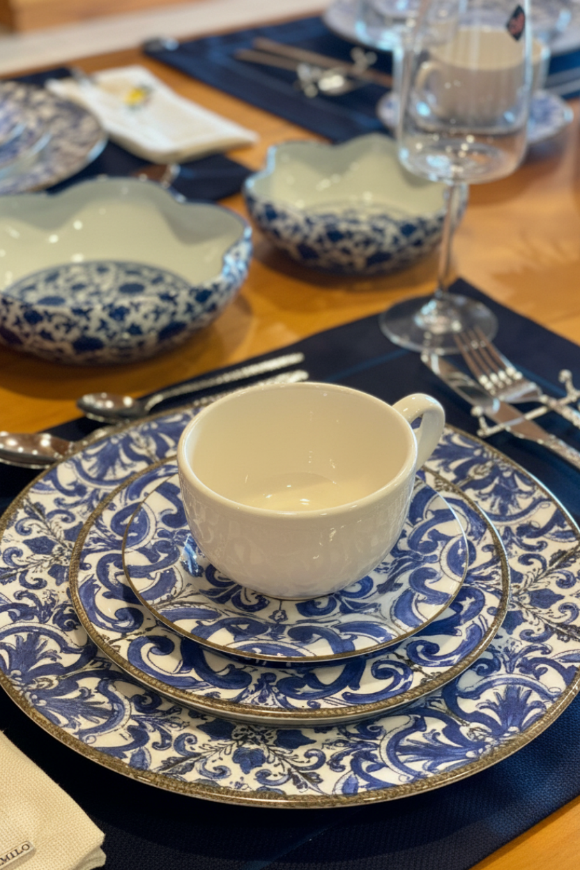 Jogo 6 Xícaras de Chá c/ Pires Coimbra Plus, Alleanza