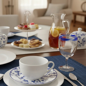 Jogo 6 Xícaras de Chá c/ Pires Ramalhete Plus, Alleanza