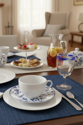 Jogo 6 Xícaras de Chá c/ Pires Ramalhete Plus, Alleanza