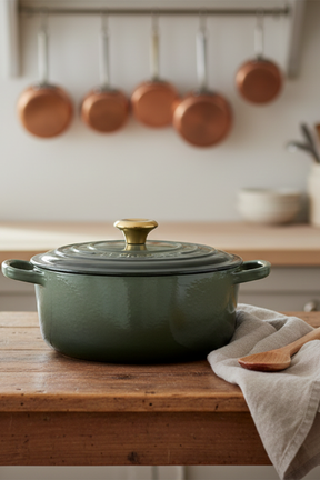 Panela Redonda 26cm Signature Thyme Pegador Dourado Le Creuset