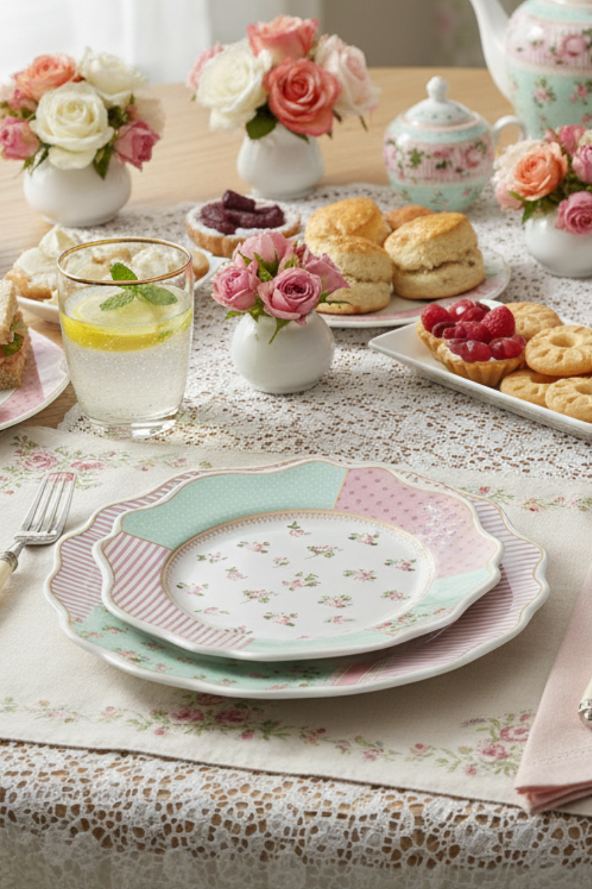 Jogo 6 Pratos de Sobremesa Belle Romance Scalla