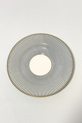 Jogo de 6 Xícaras de Chá com Pires Ritz Preto Alleanza