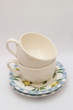 Jogo 6 Xícaras de Chá com Pires Amalfitana Alleanza