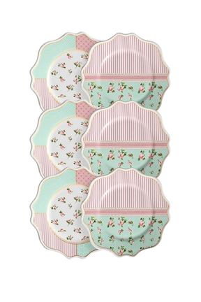 Jogo 6 Pratos de Sobremesa Belle Romance Scalla