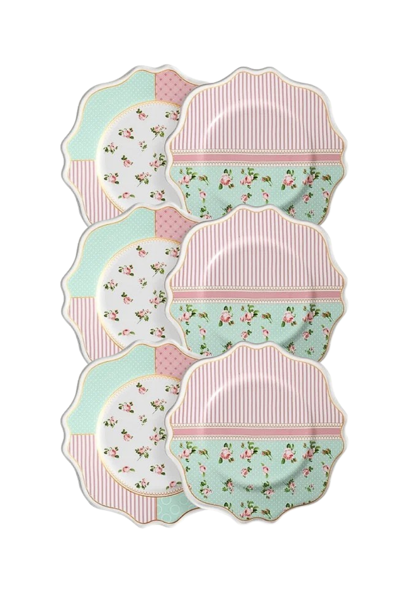 Jogo 6 Pratos de Sobremesa Belle Romance Scalla