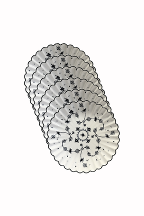 Jogo 6 Pratos de Sobremesa Hamptons Scalla