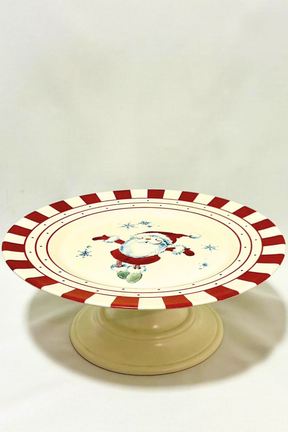 Prato para Bolo Médio Christmas Dots Plus Alleanza