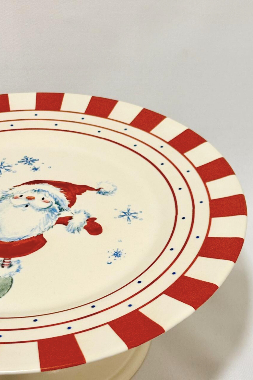 Prato para Bolo Médio Christmas Dots Plus Alleanza