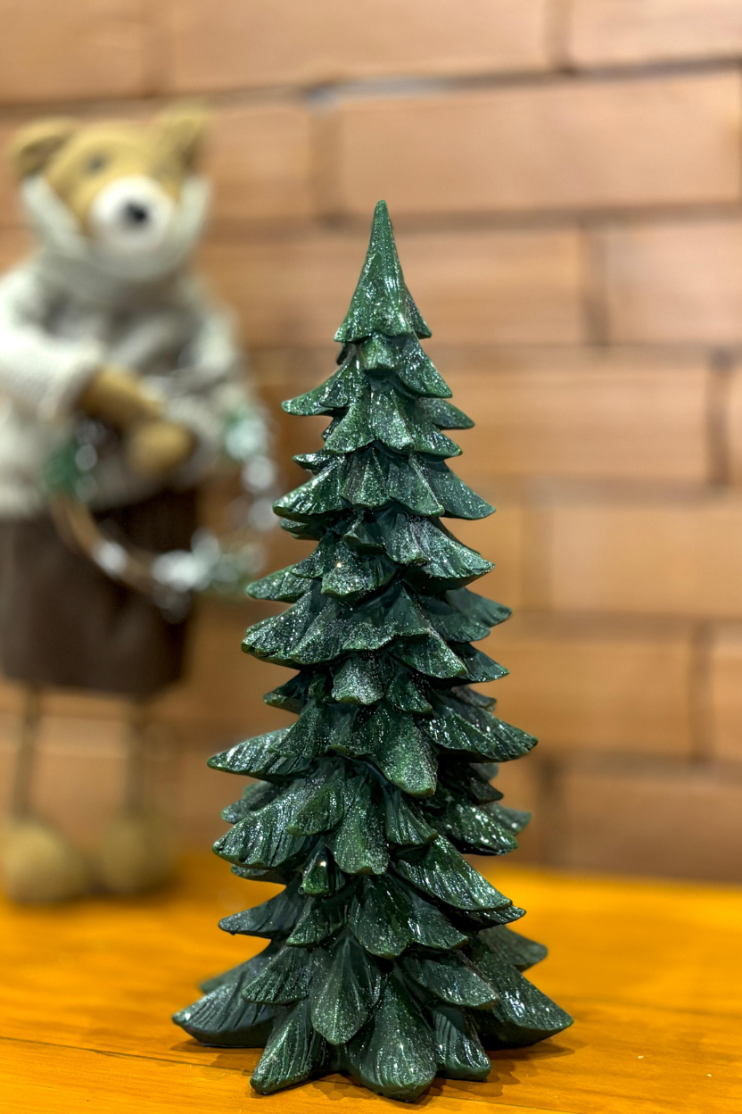 Árvore Decorativa Resina com Glitter 30cm