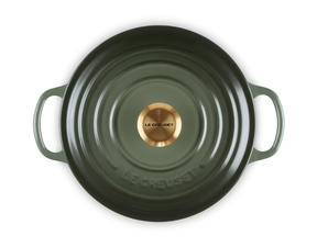 Panela Redonda 26cm Signature Thyme Pegador Dourado Le Creuset