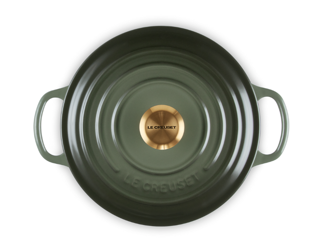 Panela Redonda 26cm Signature Thyme Pegador Dourado Le Creuset