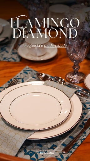 Prato Sobremesa Porcelana Diamond Oxford