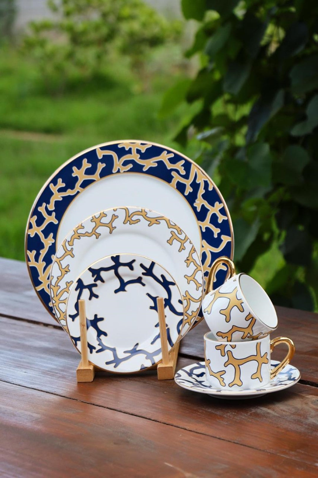 Prato Sobremesa Coral Blue Scalla