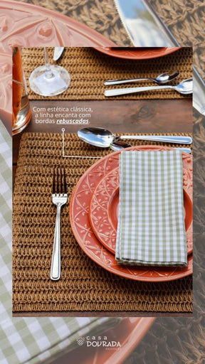 Prato raso Damasco Oxford (Conjunto de 6 unidades)