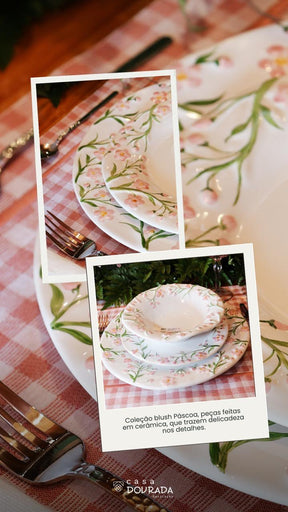 Prato Sobremesa Paris Relevo Rosa Luiz Salvador