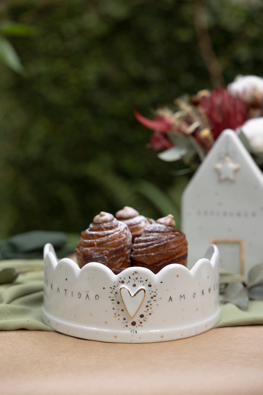 Porta Panetone Cúpula Aberta Sem Base Amor