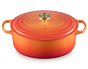 Panela Oval 31cm Flamme Dorée Pegador Dourado Le Creuset
