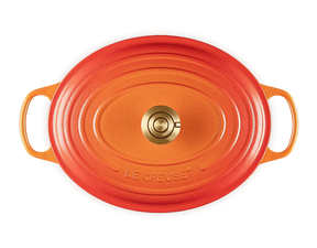 Panela Oval 31cm Flamme Dorée Pegador Dourado Le Creuset
