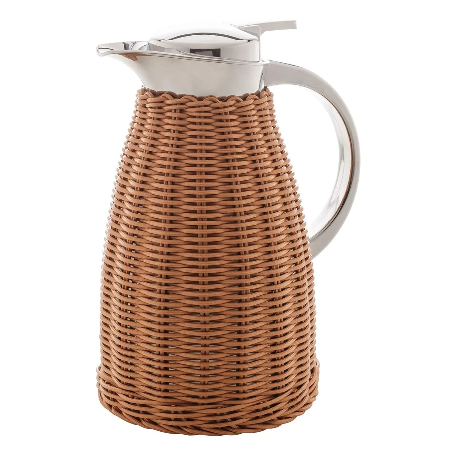 Garrafa Térmica em Aço Inox de Plástico Rattan Wolff