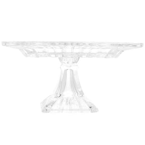 Prato para Bolo P em Cristal com Pé Quadratta Lyor