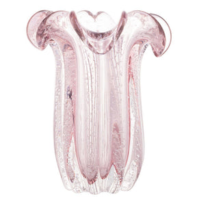 Vaso em Vidro G Italy Rosa Claro Wolff